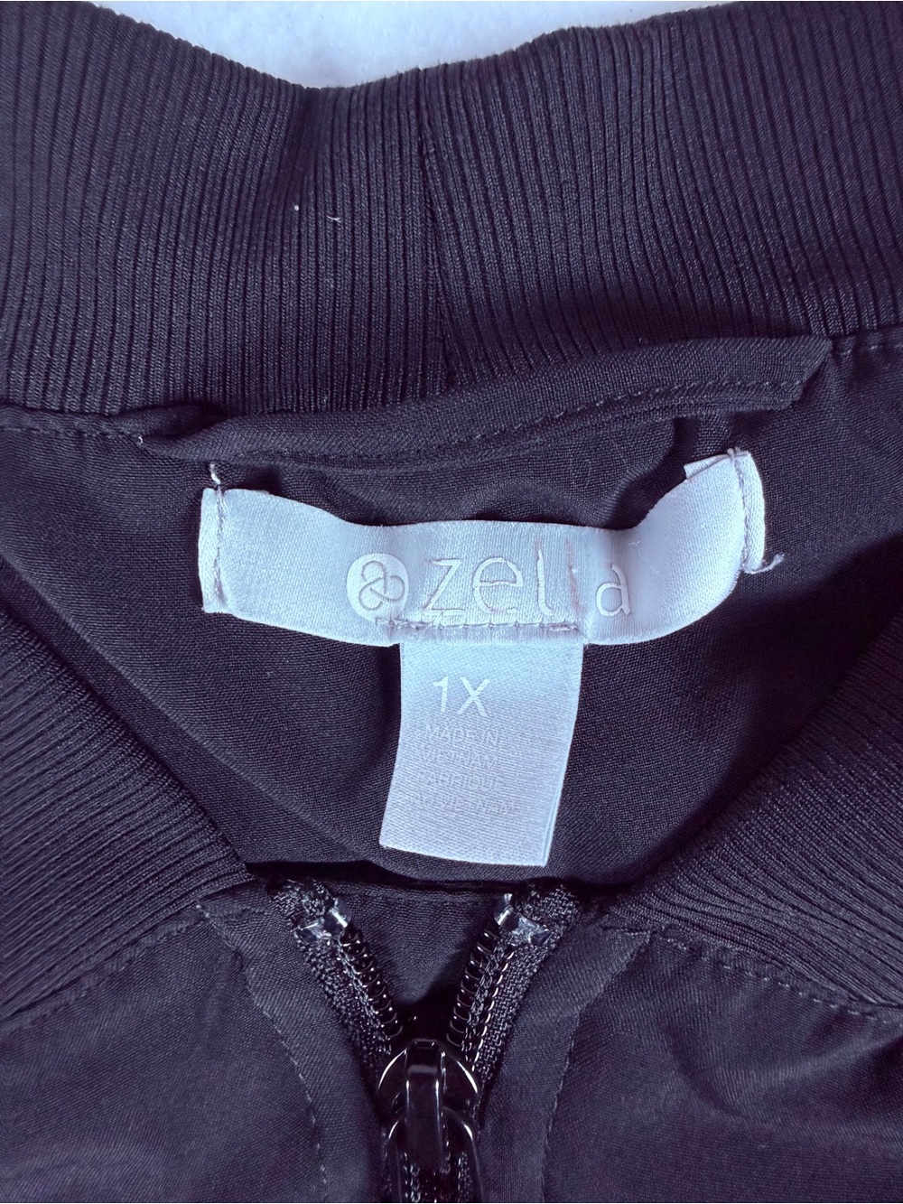 Zella Womens Black Full Zip Bomber Jacket Athletic Activewear Size 1X - Picture 3 of 9